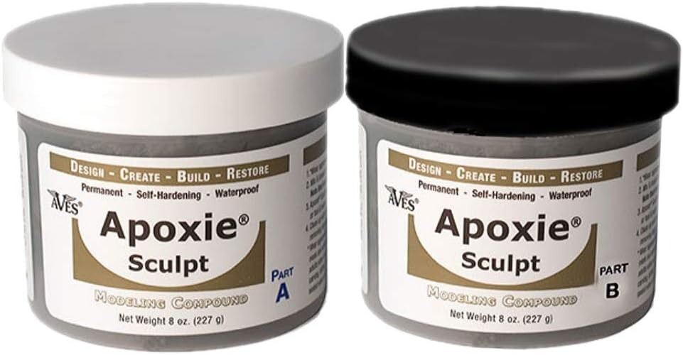 Aves Apoxie Sculpt Silver Grey 1Lb Air Dry Modeling Clay Compound Self Hardening