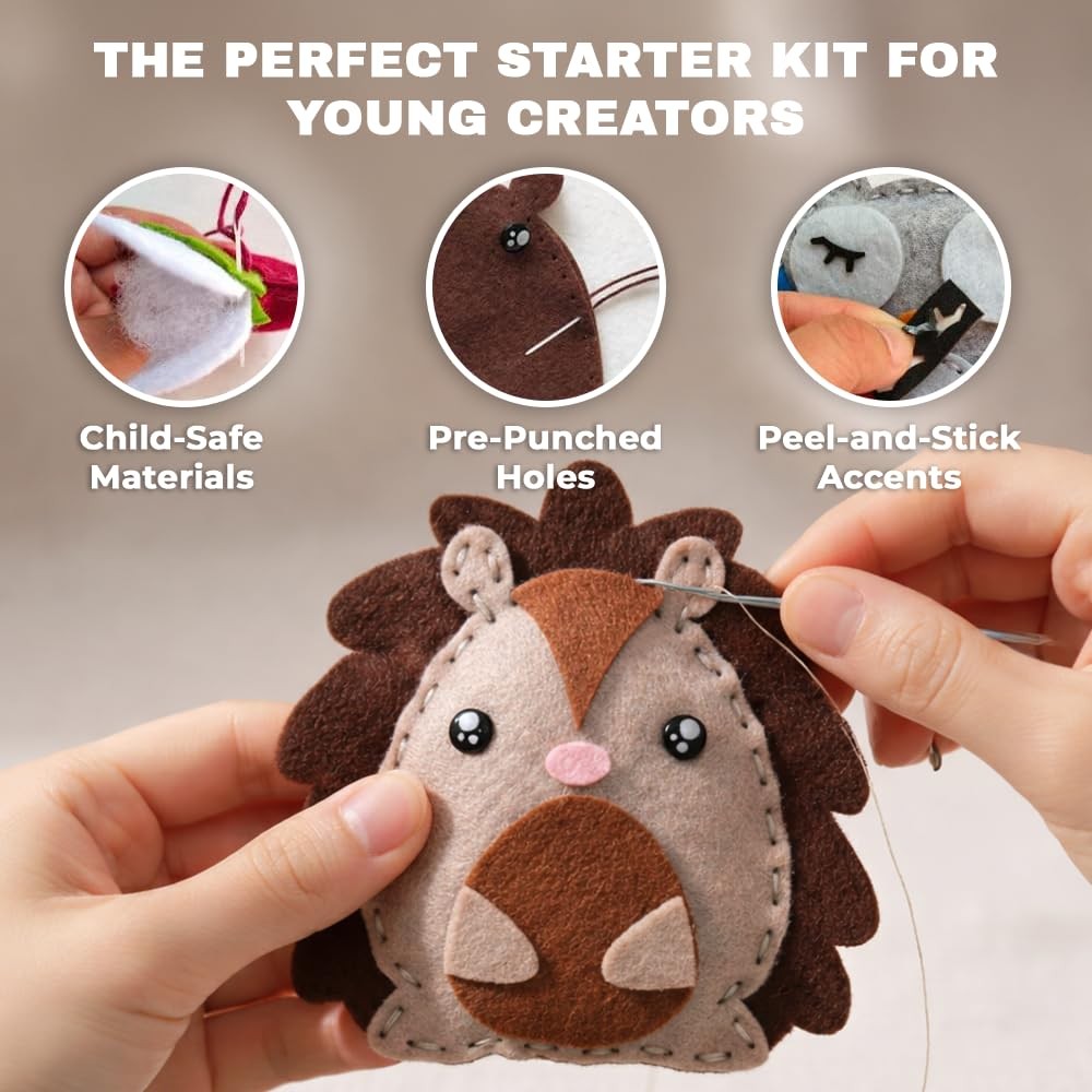 DeFieltro Sewing Kit for Kids Forest Animals Creative & EDUCACIONAL – Beautiful