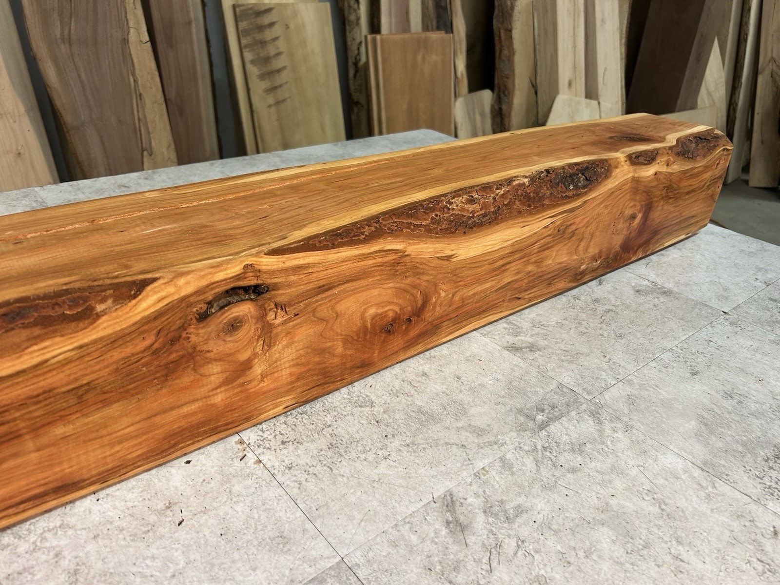Cherry Mantel Beam/Fireplace Mantel Beam/Rustic Modern Wood/Solid Hardwood Beam