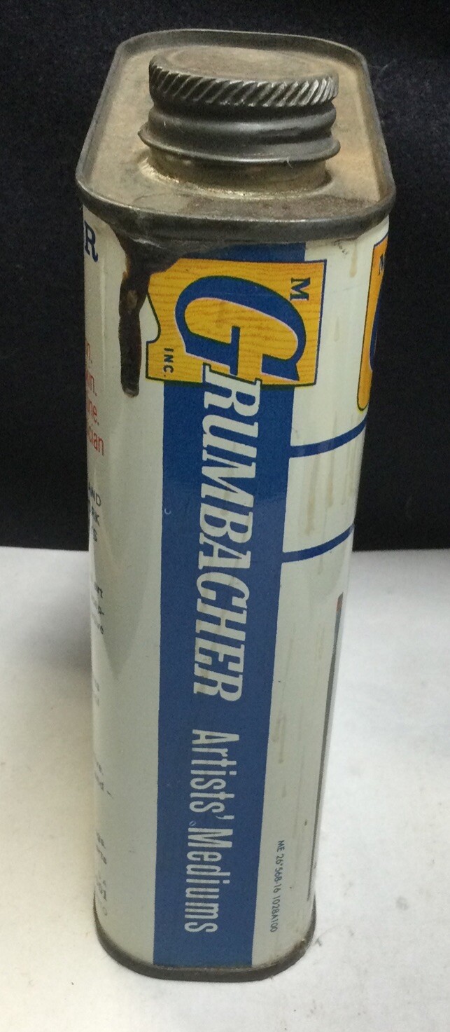 Vintage Grumbacher Turpentine 16 Oz. 1 pt. Can