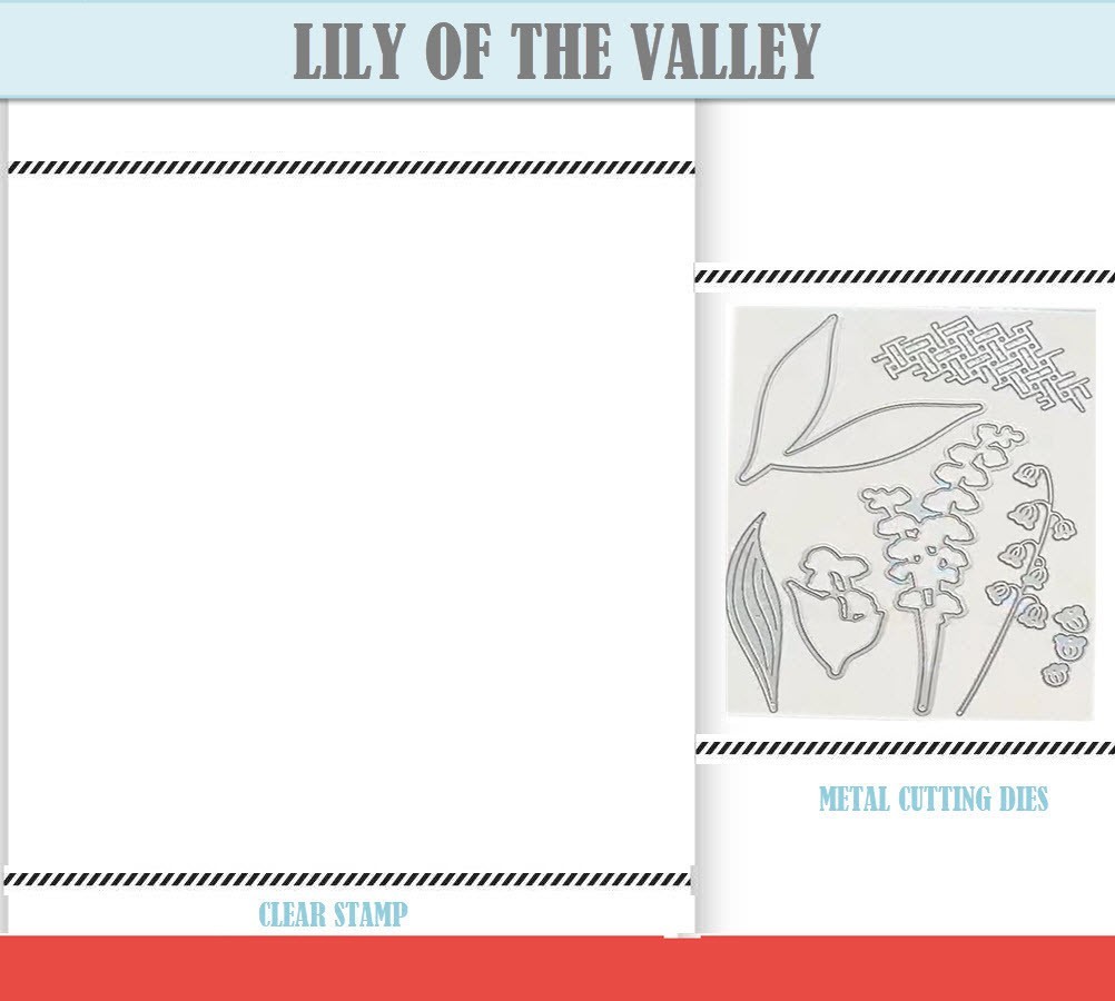 LILY OF THE VALLEY Dies and Stamps Scrapbook DIY Handmade Greeting Card Making