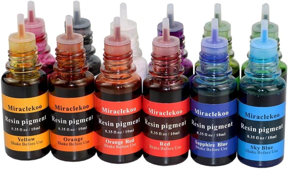 12 Colors Epoxy Resin Color Dye Colorant Liquid Epoxy Resin Pigment,10Ml Each