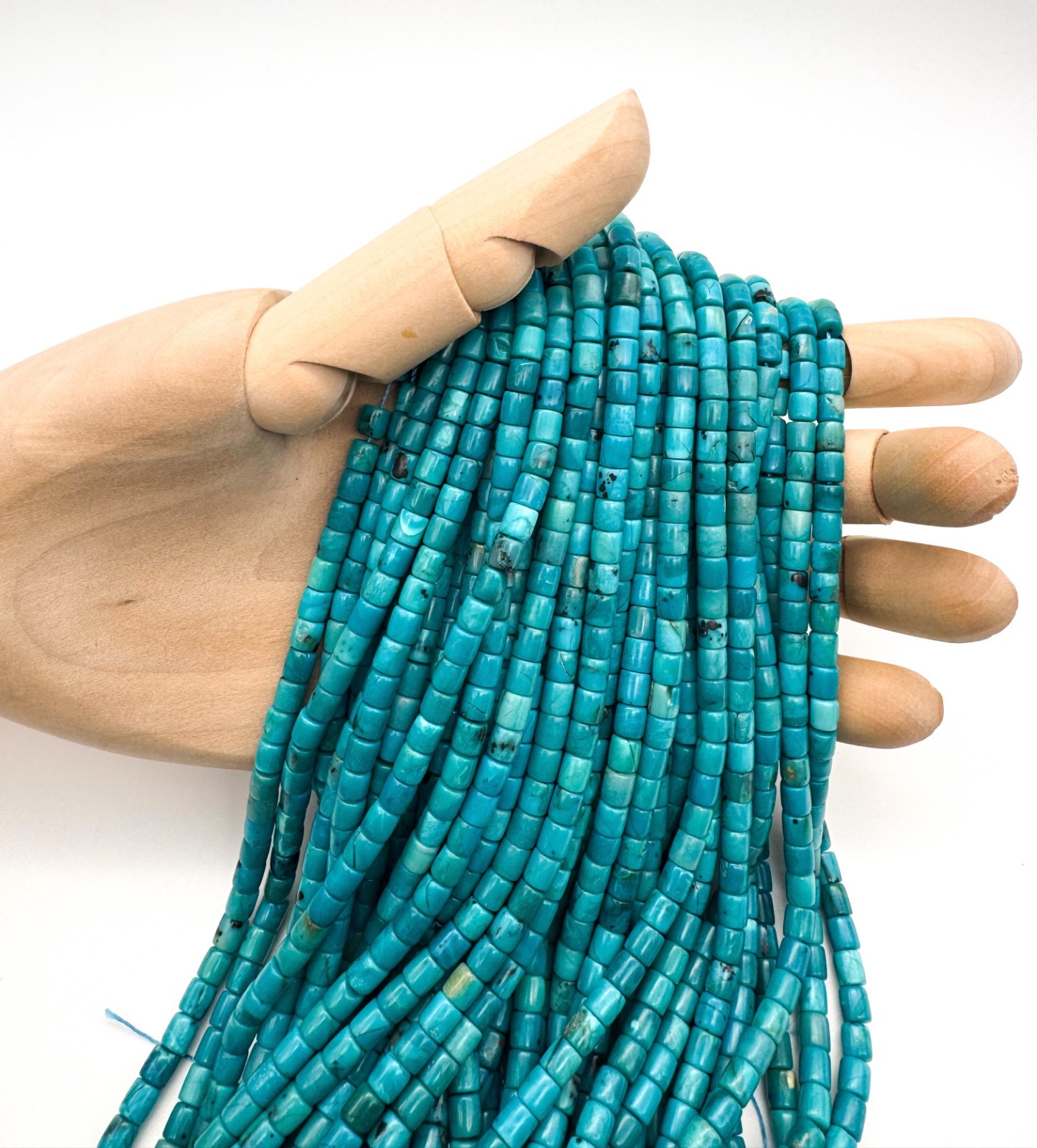 Genuine AAA Blue Natural Kingman Turquoise Heishi Gemstone Beads 4mm PGS409