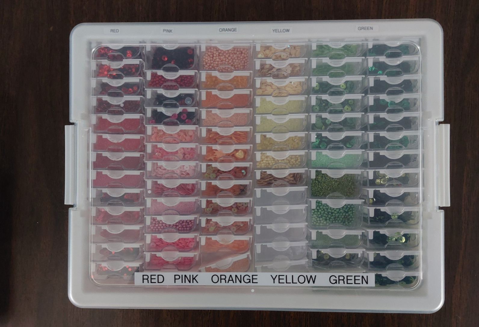Large Sequin Craft Supplies Organizer – Assorted Colors Jewelry & Sewing