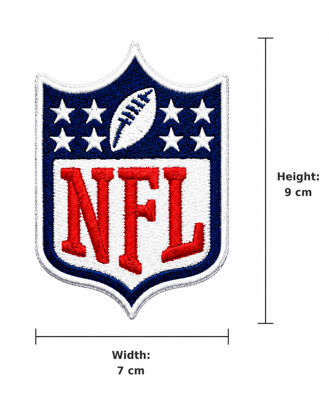 NFL Shield Embroidered Patch – Badge Sew-on/Iron-on 7x9cm