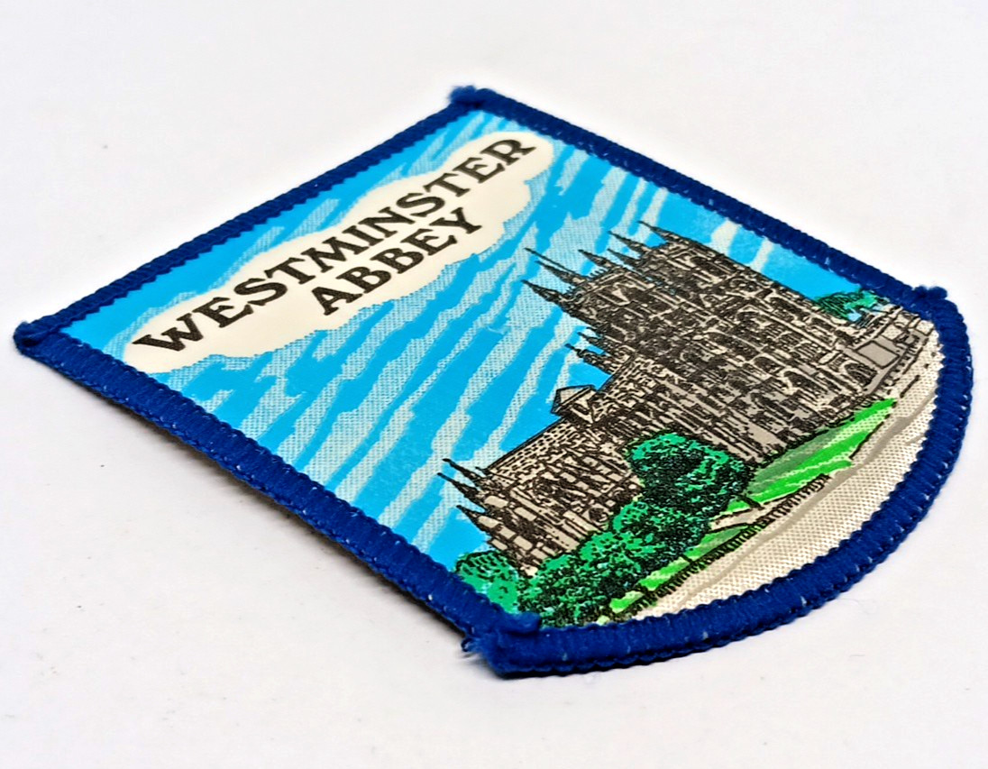 Vintage Westminster Abbey UK England United Kingdom Woven Style Sew On Patch 3″
