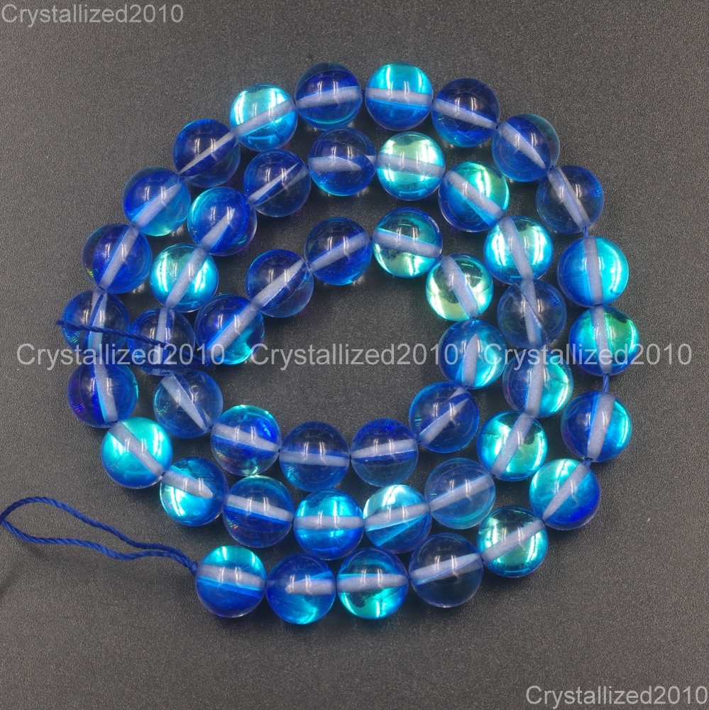 Top Crystal Glass Round Glitter Inside AB Coating Beads 6mm 8mm 10mm 12mm 15.5″