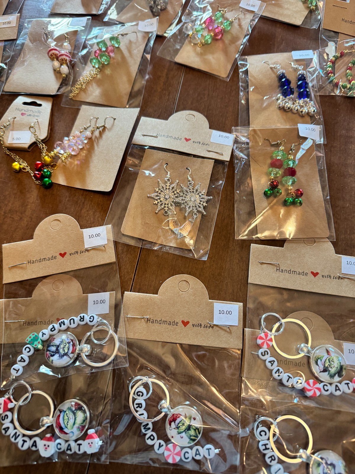 161 Pieces of Handcrafted Christmas Jewelry – Boutique Inventory