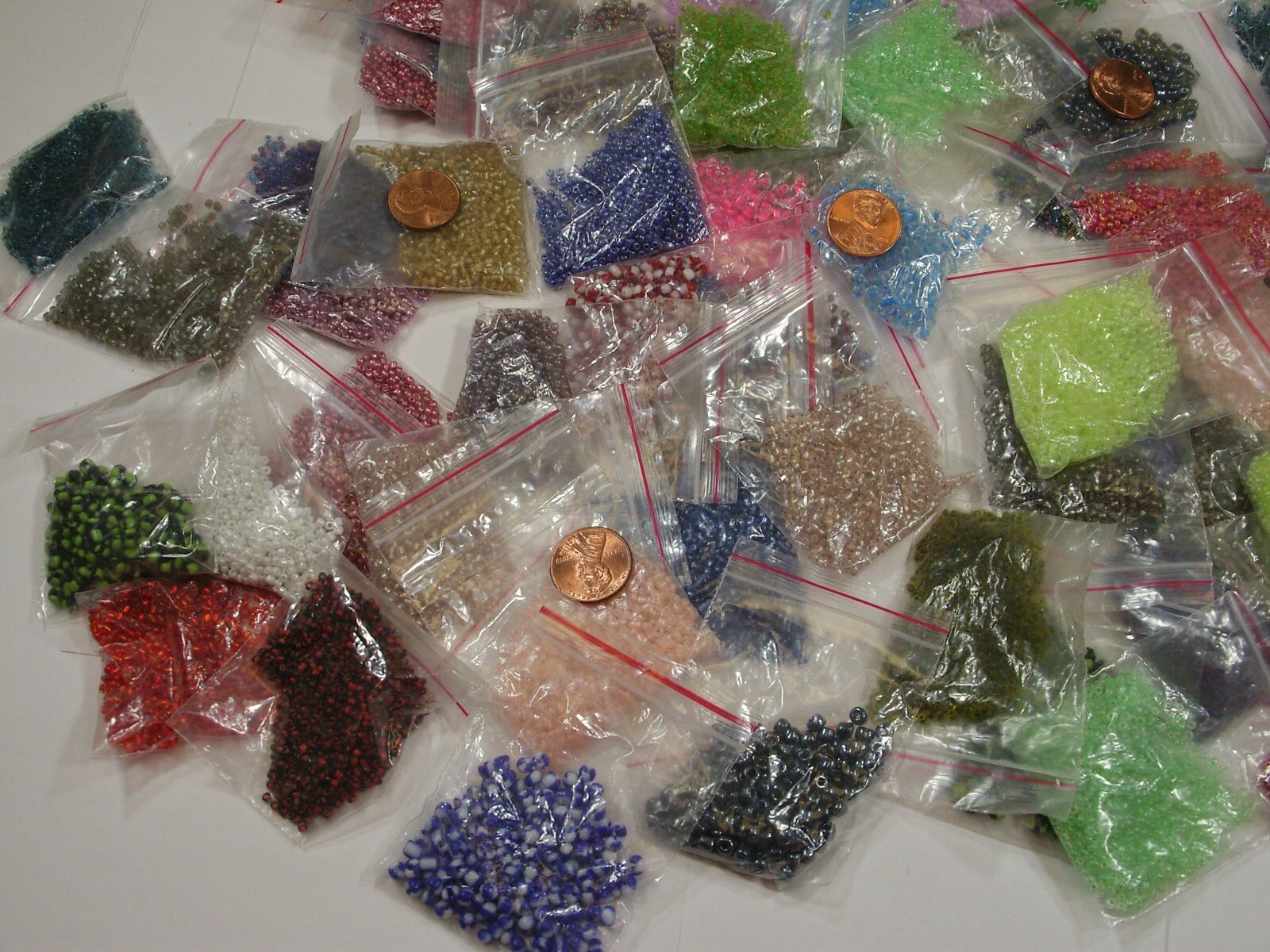 100 (10 Gram) Packets Loose 12/0 & 6/0 China Glass Seed Beads Wholesale (HM-44)