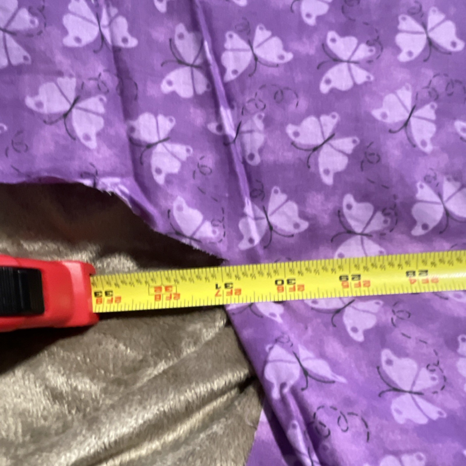 Fabric Traditions Purple Butterfly Theme Up to 45” Wide Fabric