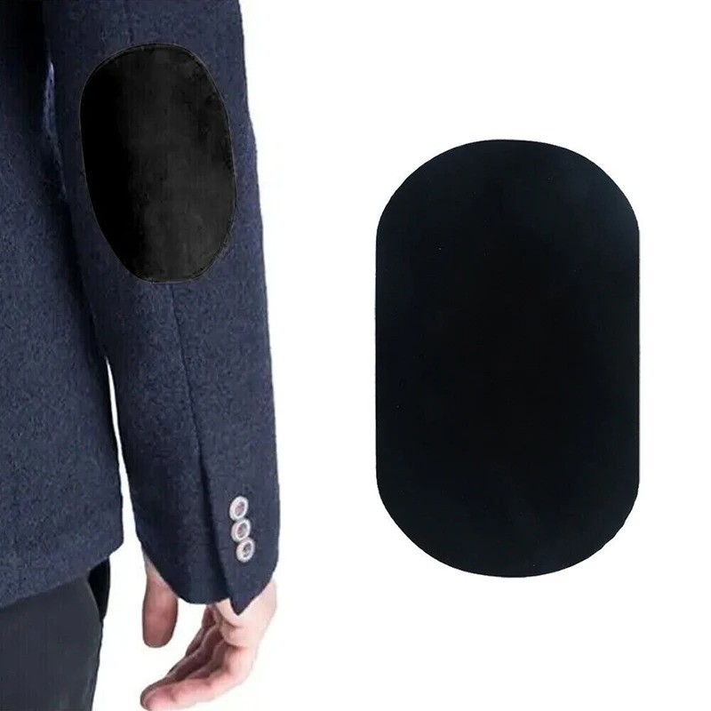 Suede Leather Iron on Oval Elbow Knee Patches DIY Repair Sewing Applique