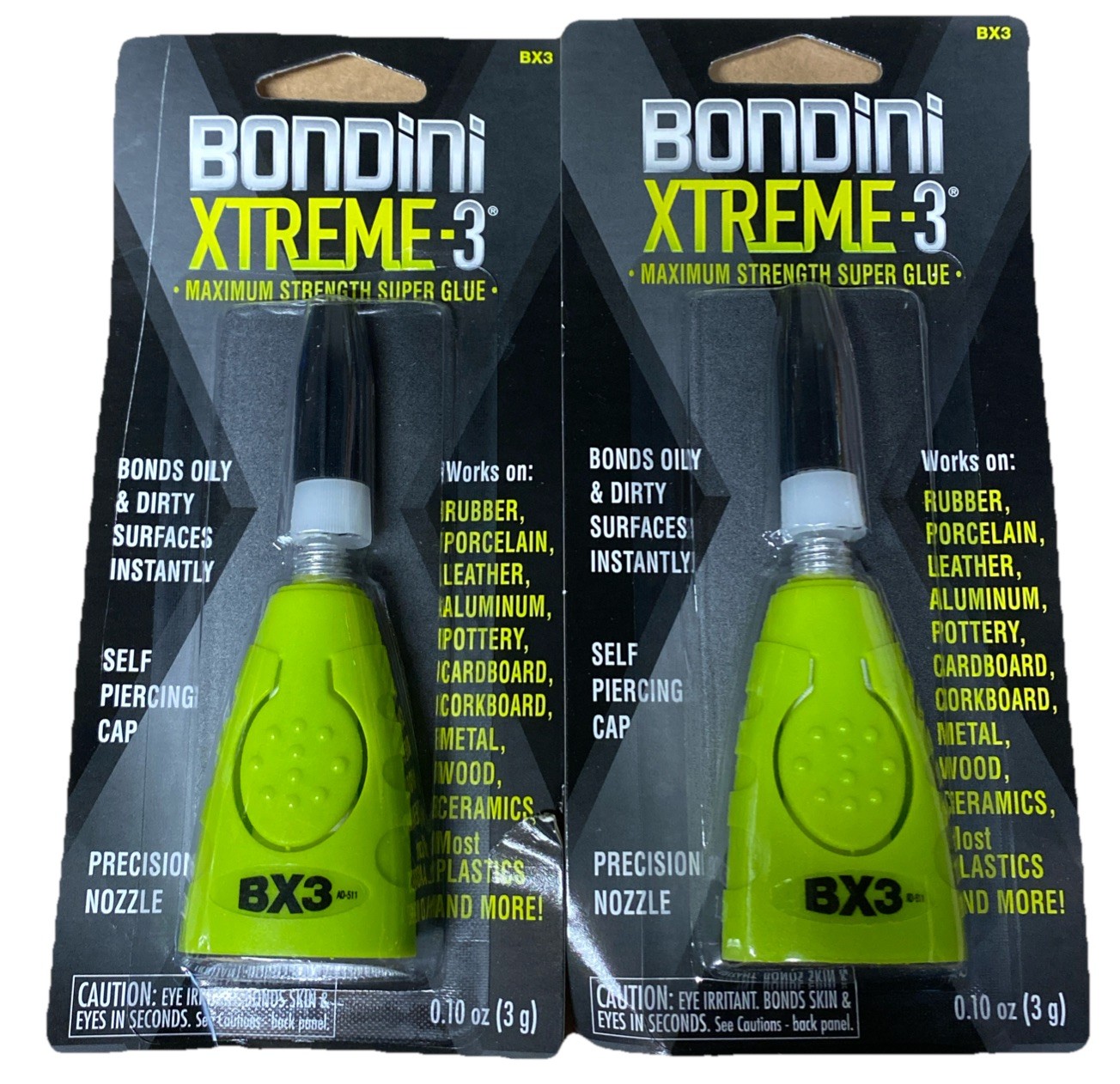 2X Bondini BX3 Xtreme Glue – Works On Most Surfaces, Precision Nozzle – NEW
