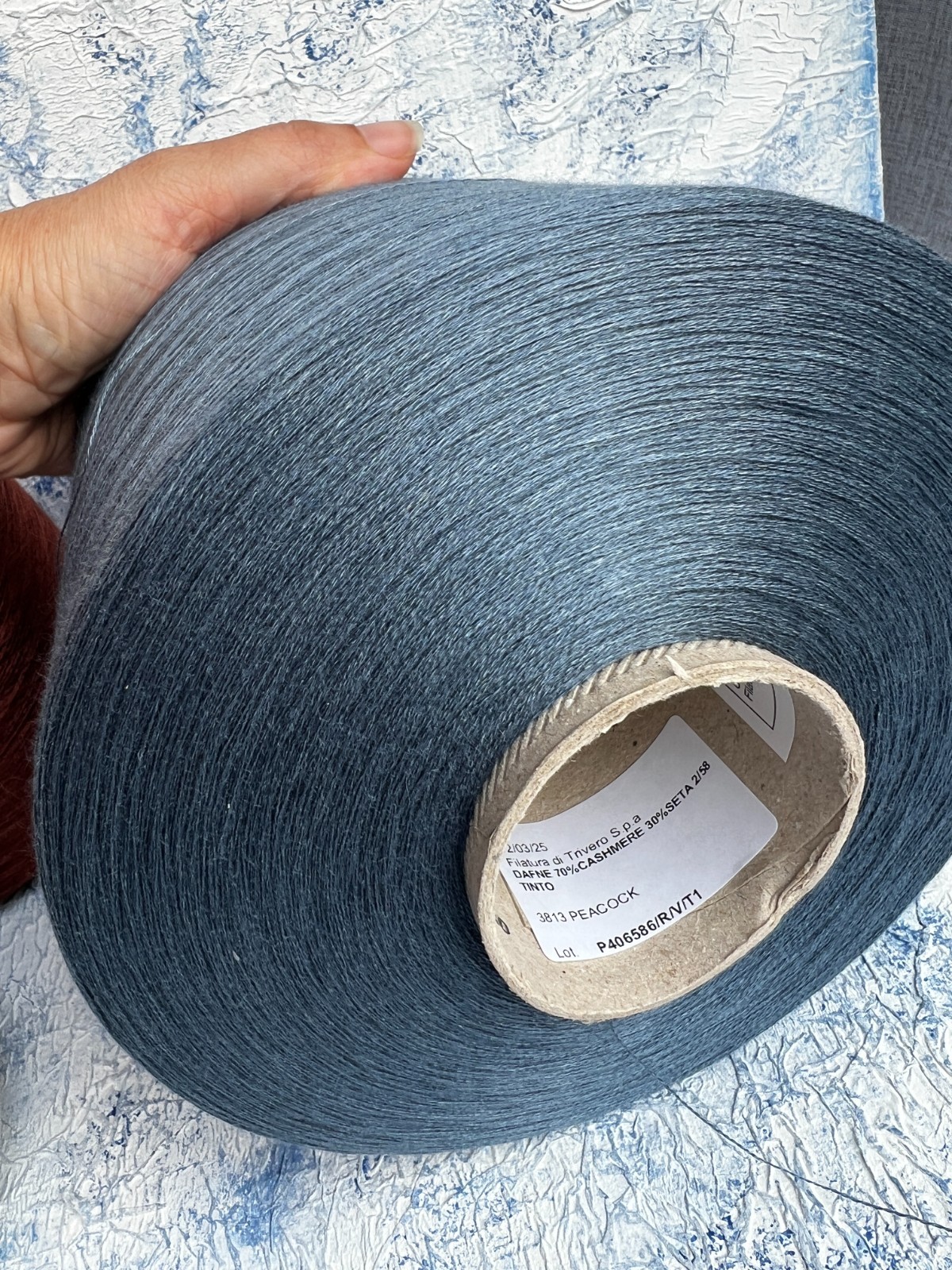 Cashmere/Silk 70/30% yarn on cone NM 2/56 100g/2900m (3171yrds/3.52oz), per 100g