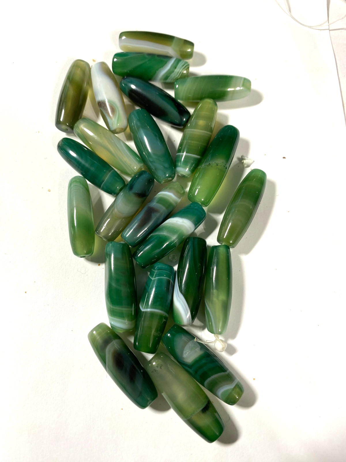 Green Yellow White Banded Druzy Agate Beads 10mm to 50mm