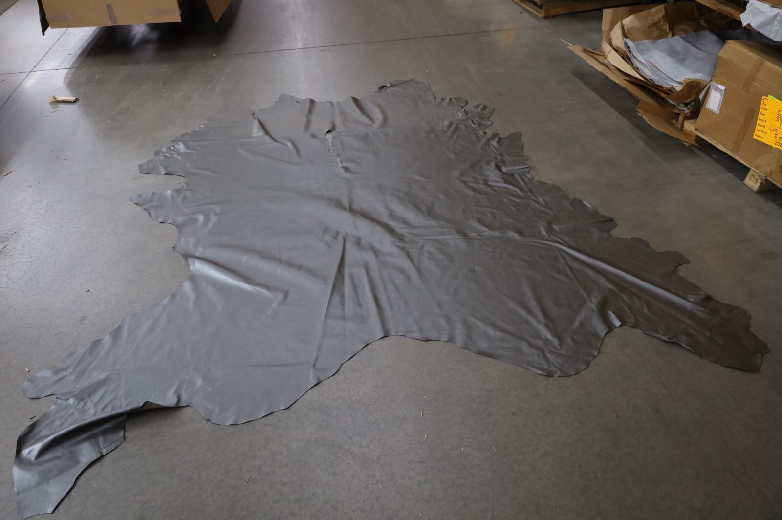 Gray Black Pearl Sheen Leather Hide Upholstery Whole Full Cow Hide 50 Sq Ft