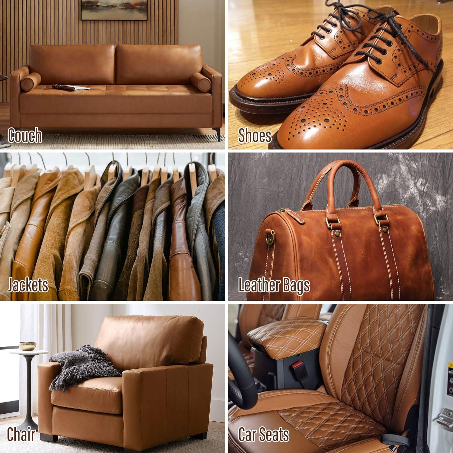 Brown Leather Repair Kit for Furniture, Couch, Vinyl and Leather Repair Kit for
