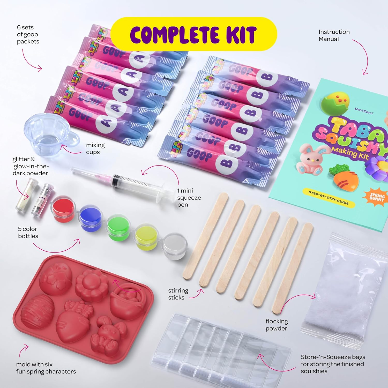 Easter Taba Squishy Making Kit for Kids – Squishies Easter Crafts Activities – 6