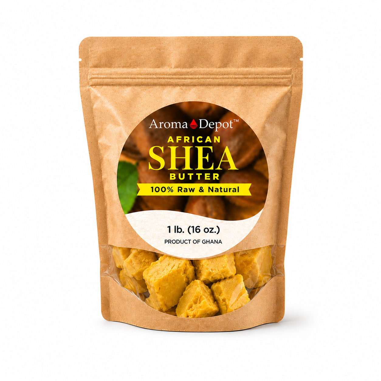 Raw African Shea Butter 1lb 100% Pure Natural Raw Organic Unrefined YELLOW POUCH