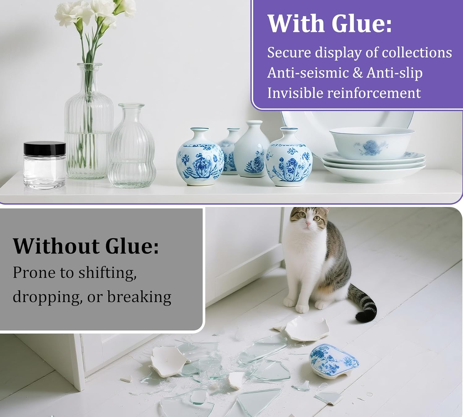 6Oz Exhibit Gel for Museum, Removable Clear Museum Putty for Museum Collections,