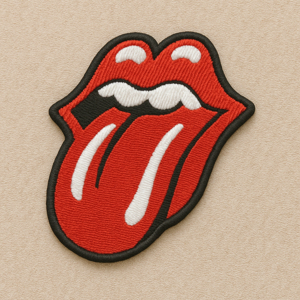 Rolling Stones Tongue Embroidered Iron-on Patch 3″ x 3.4″ Mick Jagger