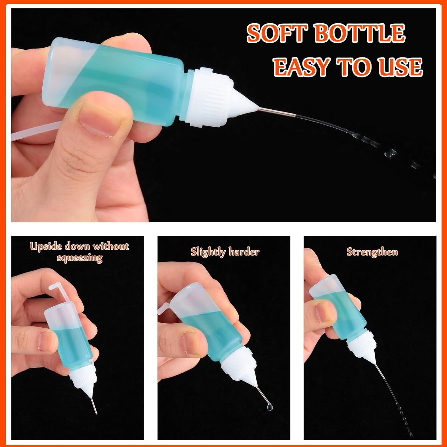 20/40Pcs 10ml Needle Tip Glue Bottle Dropper Plastic Bottles_for DIY Painting