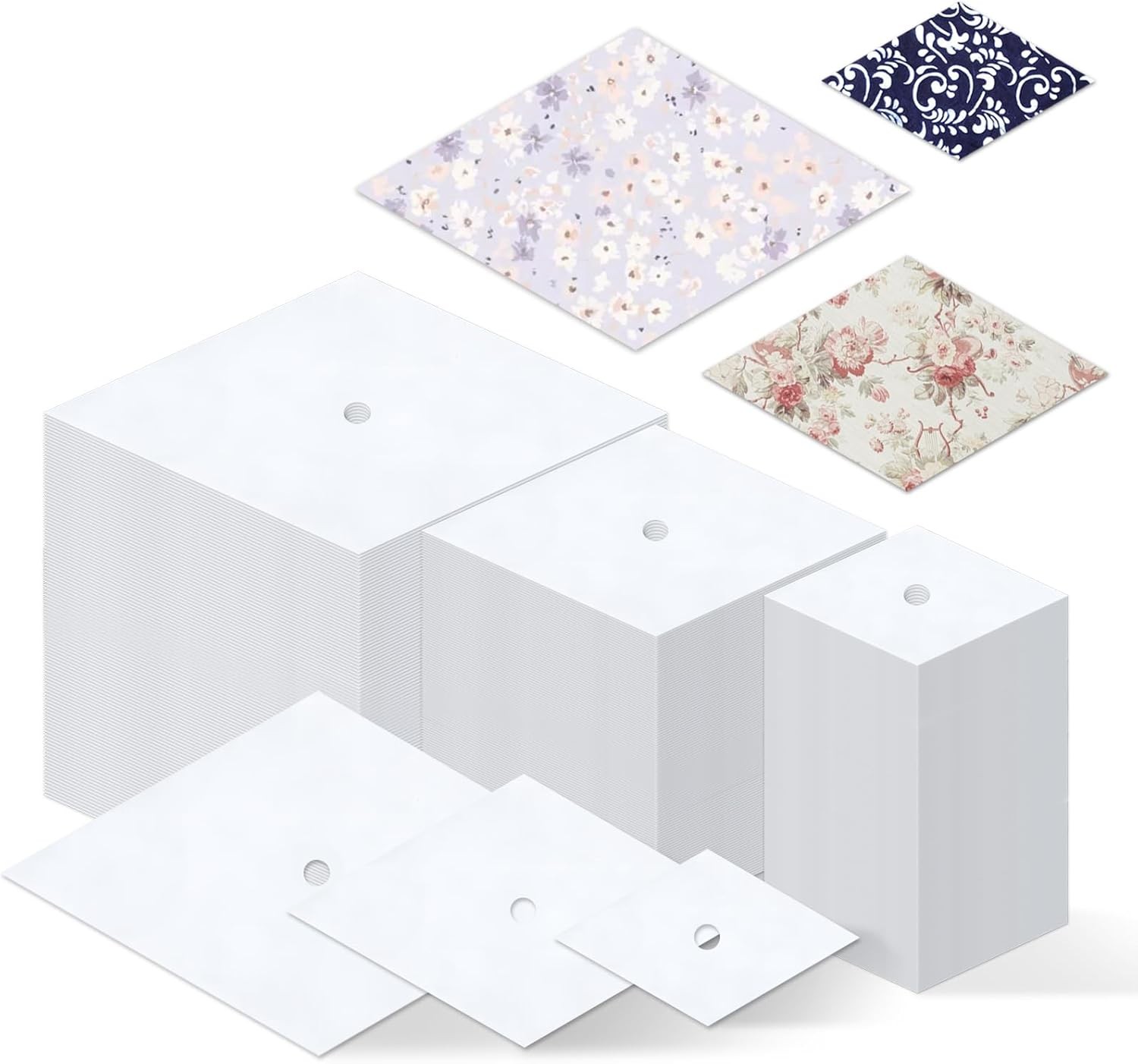 480pcs Paper Piecing Paper for Quilting Diamond 60 Degrees (1″, 1.5″ and 2″ Quil