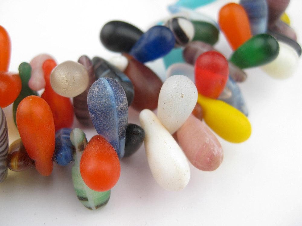 Extra Small Mali Wedding Beads Long Strand 16mm African Multicolor Glass