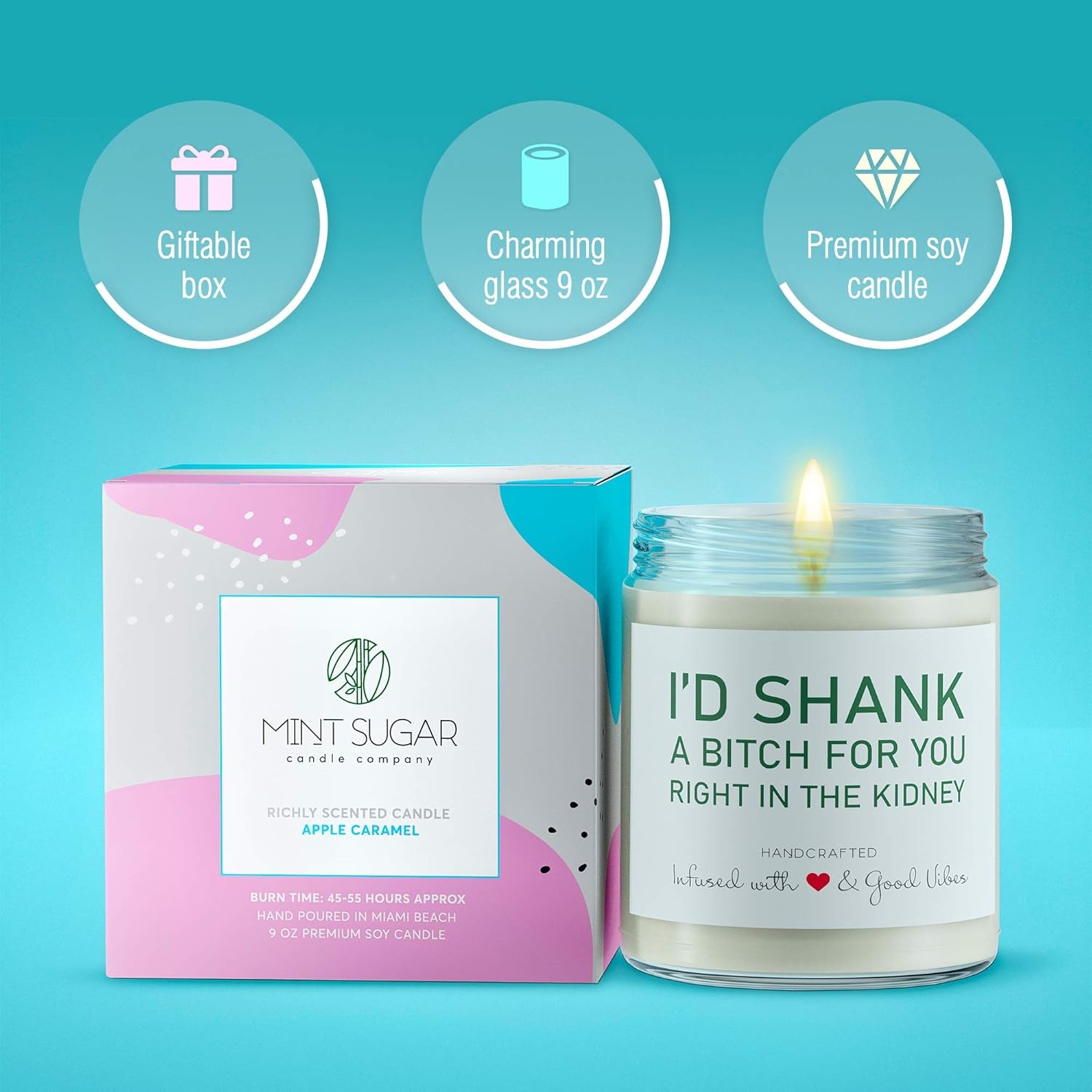 Best Friend Candle – Sister – Funny 9 ounce, I'd Shank a B*tch