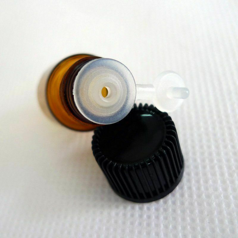 100Pcs 1ml Amber Glass Bottles Essential Oil Brown Bottles Vials With Screw Caps
