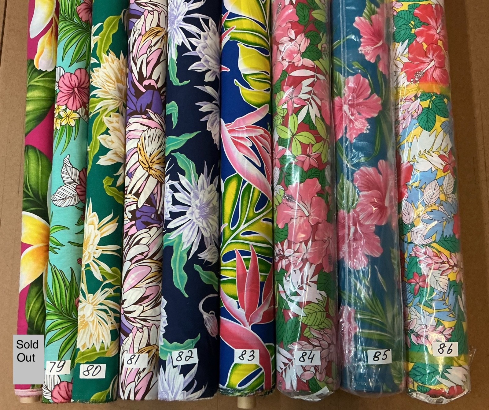 45″ Wide HAWAIIAN PRINT Cotton Blend Fabric By The Yard