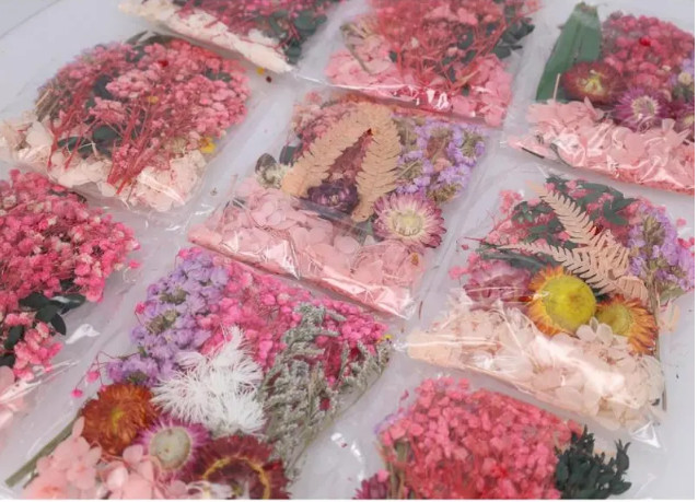 Mixed Dried Pressed Flowers for DIY Crafts, Wedding Decor, Party Favors & Candle