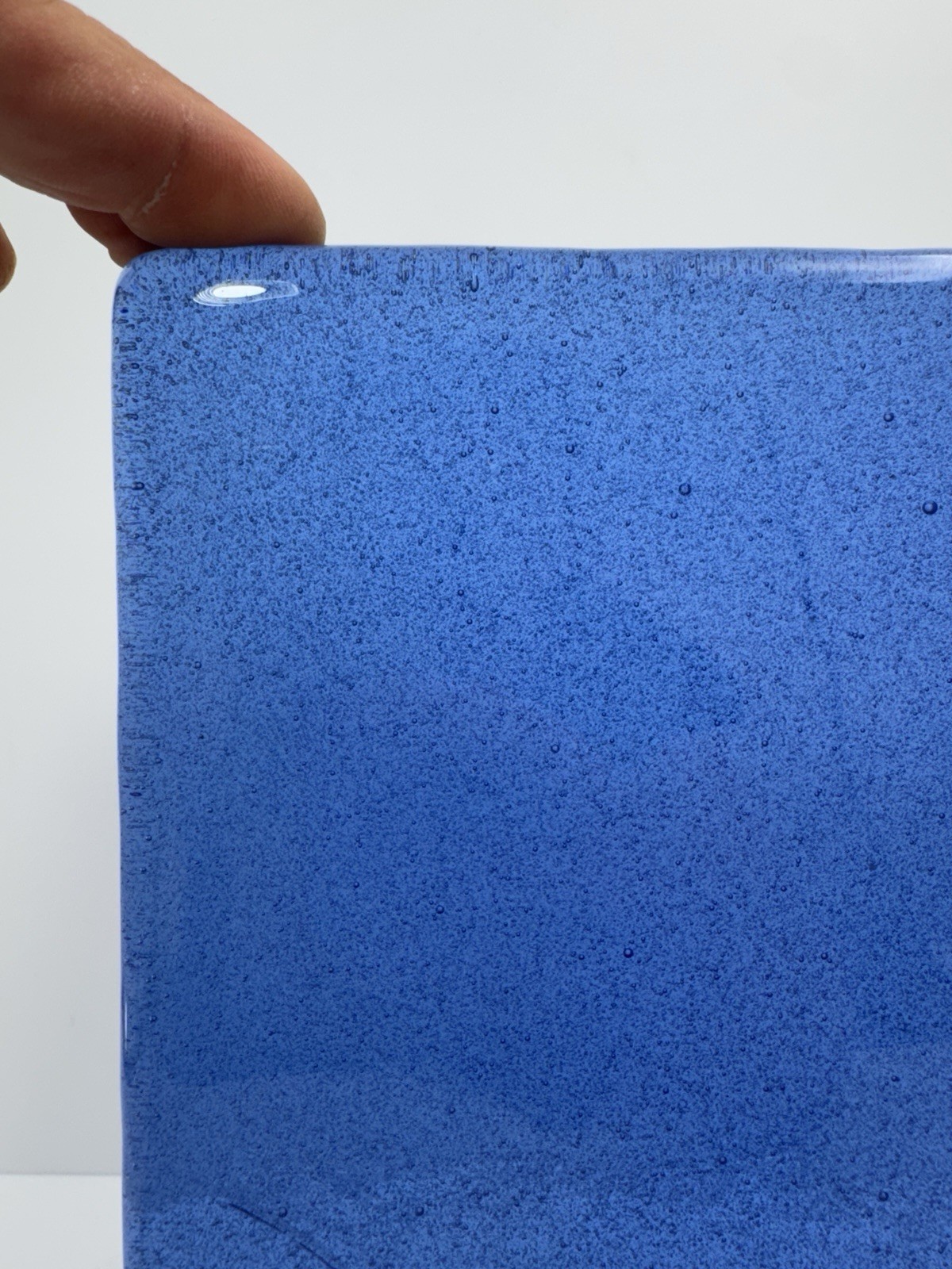 BLENKO Dalle De Verre Medium Blue 12×8 Hand-Cast Architectural Glass Slab Tile