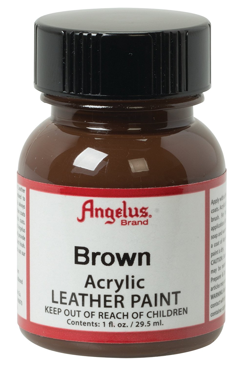 Angelus Acrylic Leather Paint Water Resistant Brown- 1 Fl.OZ