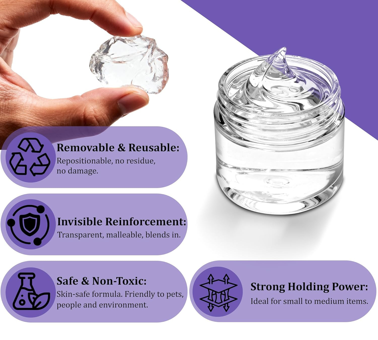 6Oz Exhibit Gel for Museum, Removable Clear Museum Putty for Museum Collections,