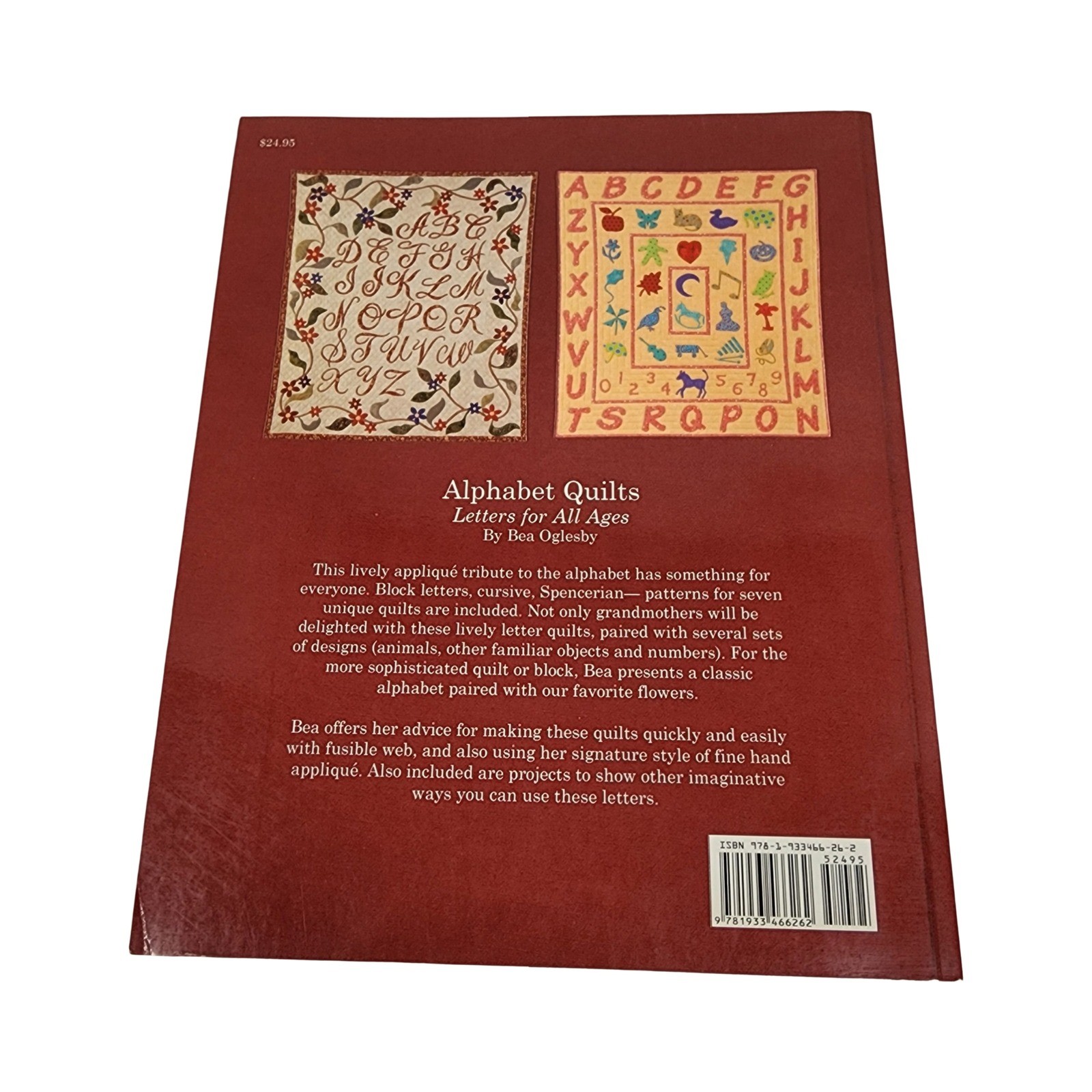 Alphabet Quilts Letters for All Ages by Bea Oglesby Quilt Pattern Book