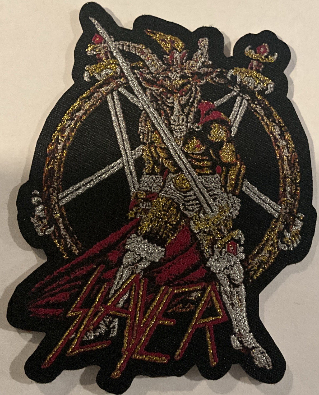 Slayer – Show No Mercy 3″ x 4″ Shaped Woven Patch [Thrash Metal]