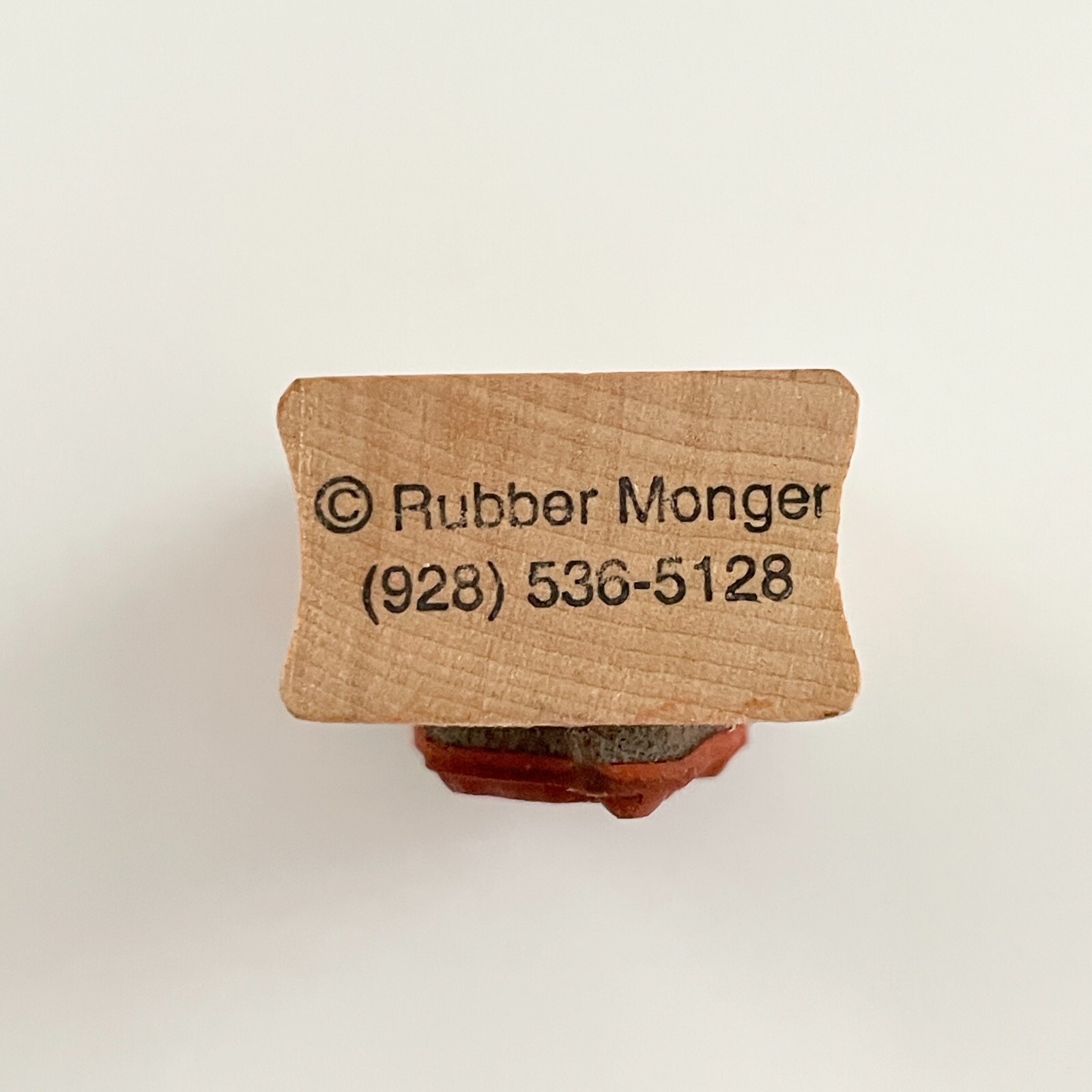 Rubber Monger Single Fall Oak Leaf Wood Mounted Rubber Stamp