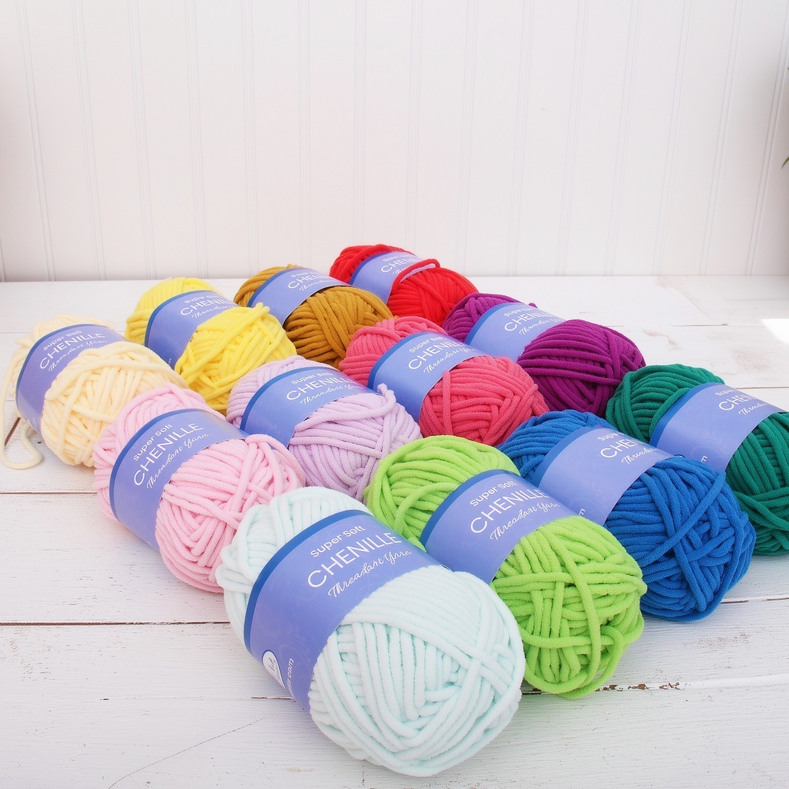 Threadart Super Soft Chenille Yarn – #5 – 50 Gm Skeins – 60 yds -Singles & Packs