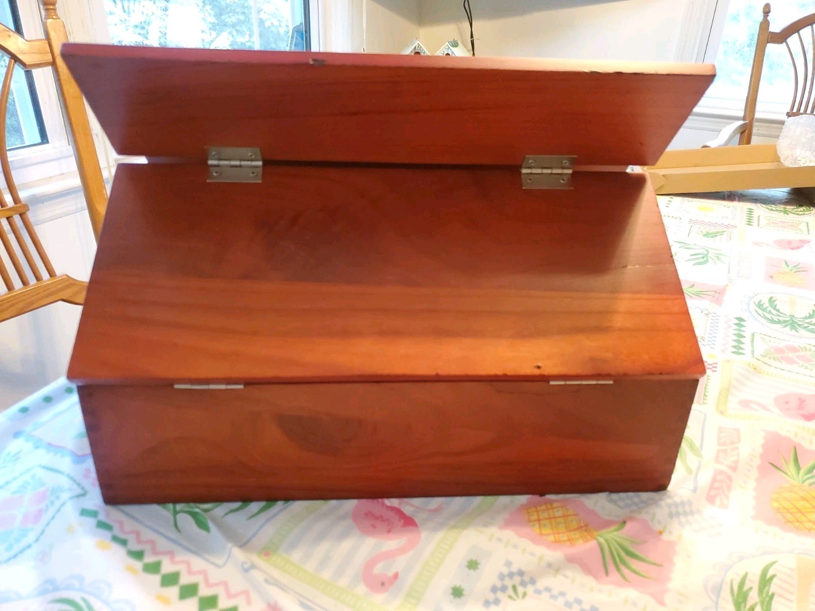 US Art Supply 2-Drawer Wood Art Tool Storage Box & Fold Up Easel Refinished UEC