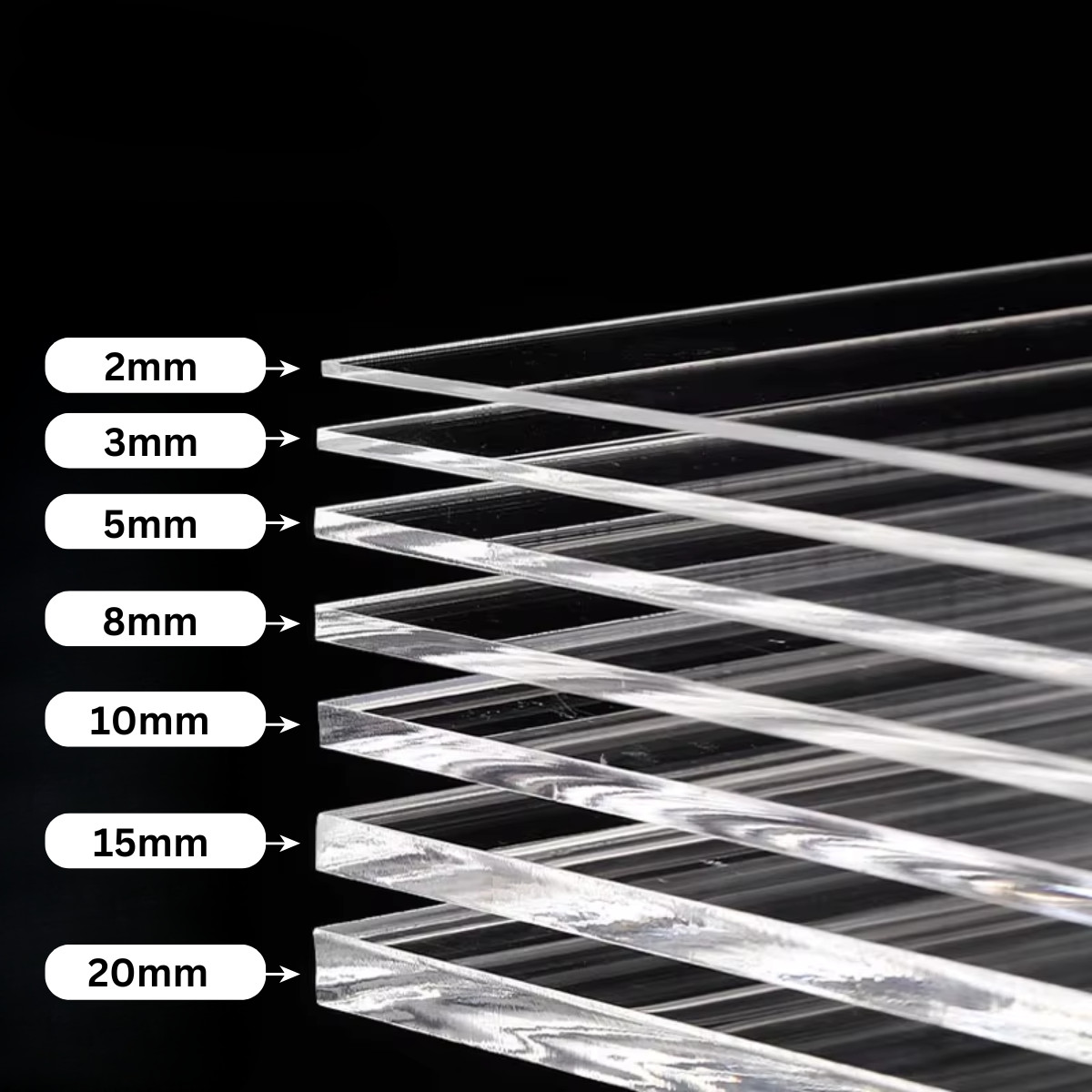Acrylic Plexiglass Sheet – Smoke Gray #2064 & #2074 – Choose Size & Thickness