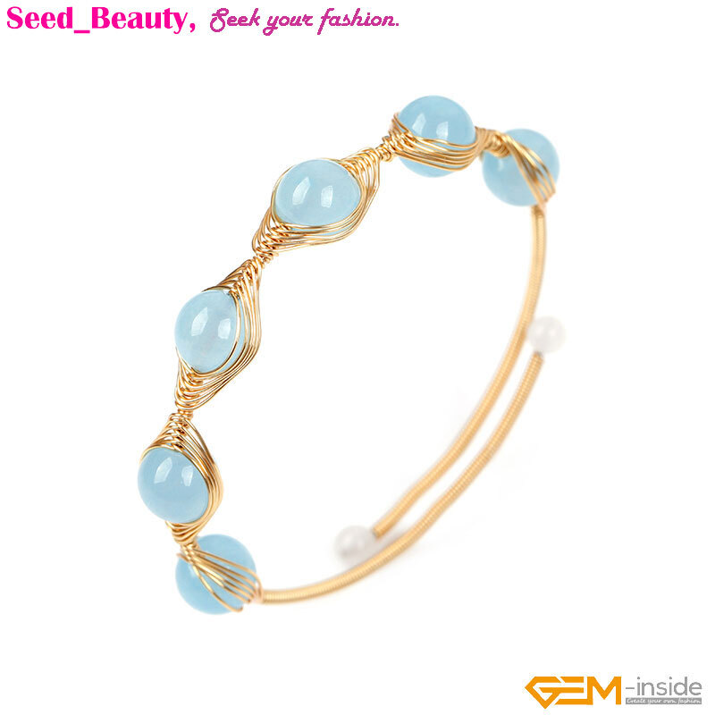 Handmade Adjustable Bracelet Gold Filled Chakras Stone Jewelry Christmas Gift