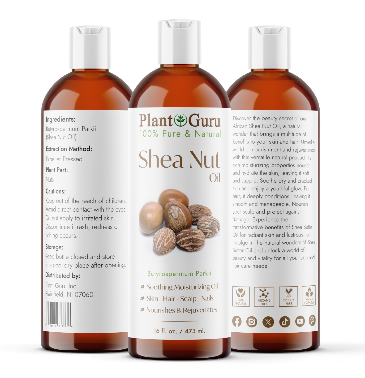 Raw African Shea Butter Oil 100% Pure Unrefined Natural 2 oz. to Gallon