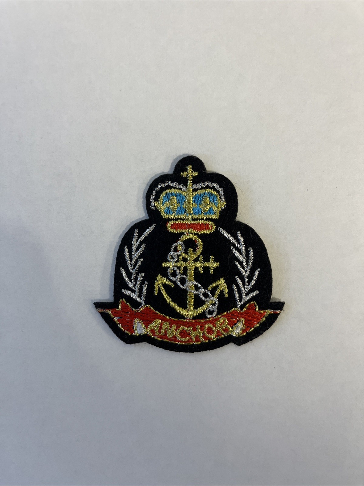 United Kingdom Royal Navy Anchor Patch Iron On Embroidered Badge