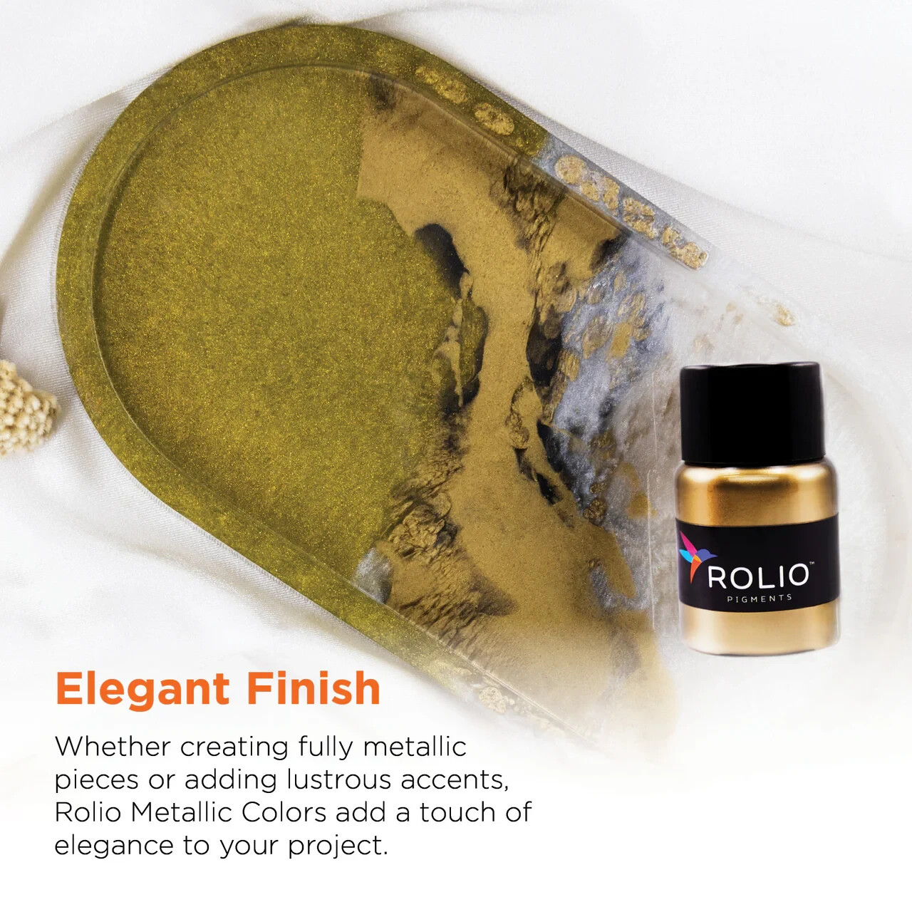 ROLIO Metallic Powder Pigment 7 Colors – For Epoxy Resin, Arts & Crafts