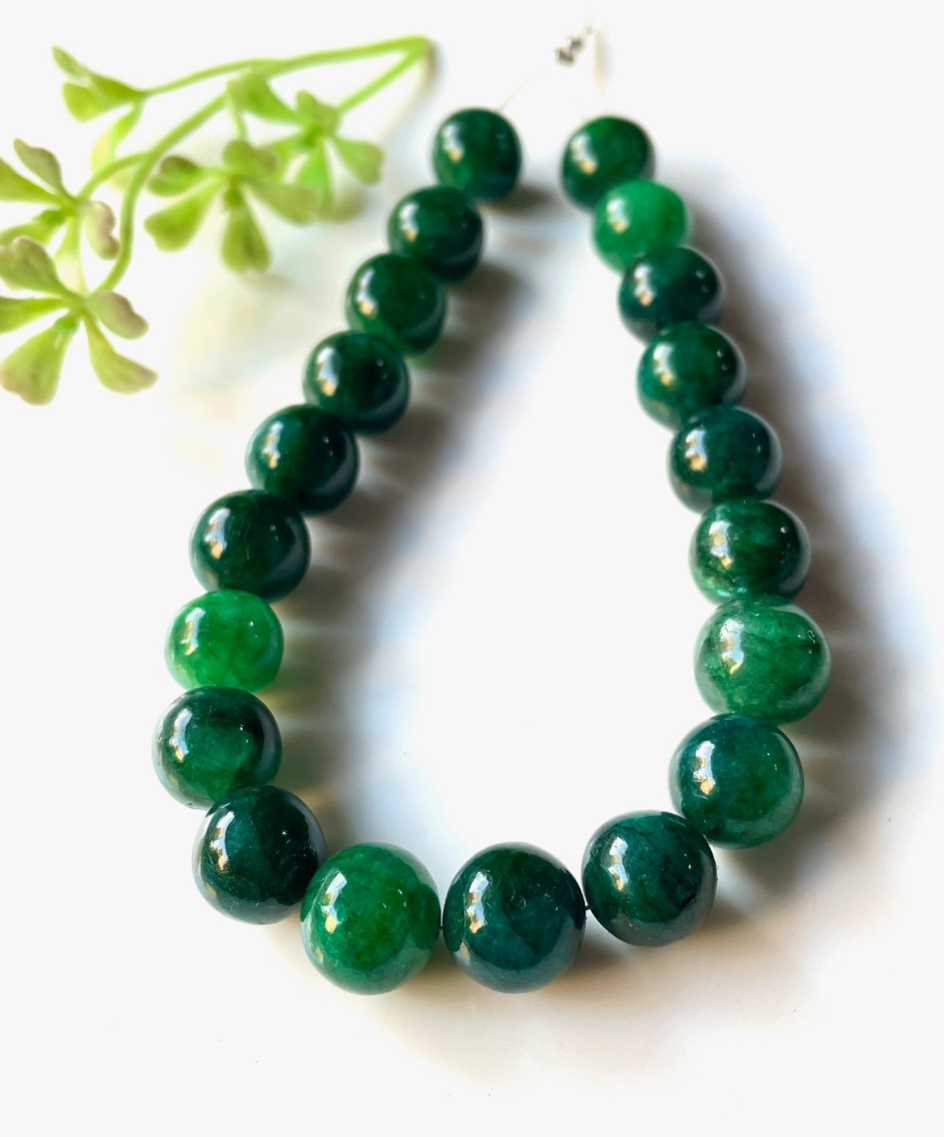 20 PCS~AAA+Natural Emerald Smooth Balls Sphere Loose Beads-6 MM , Emerald beads