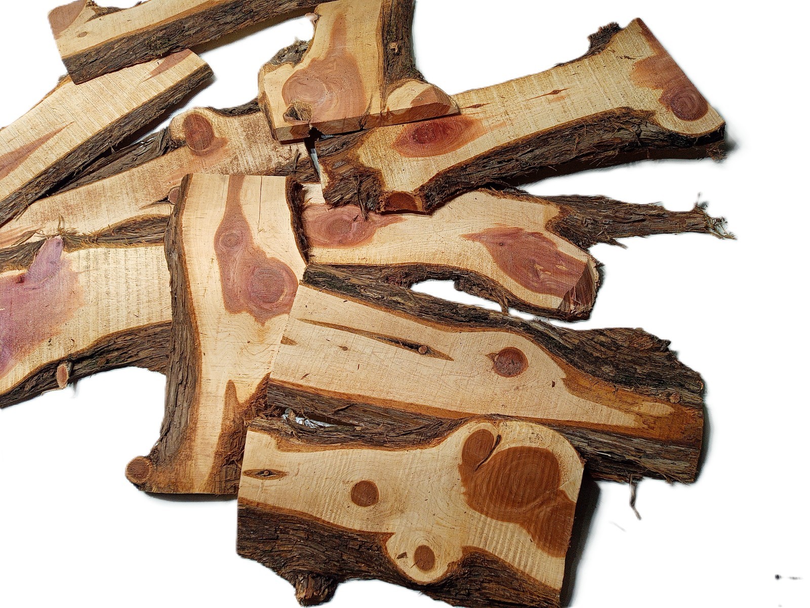 10lbs AROMATIC RED CEDAR Outer Slab Cuts Live Edge Milled Kiln Dry SHIPs FREE!