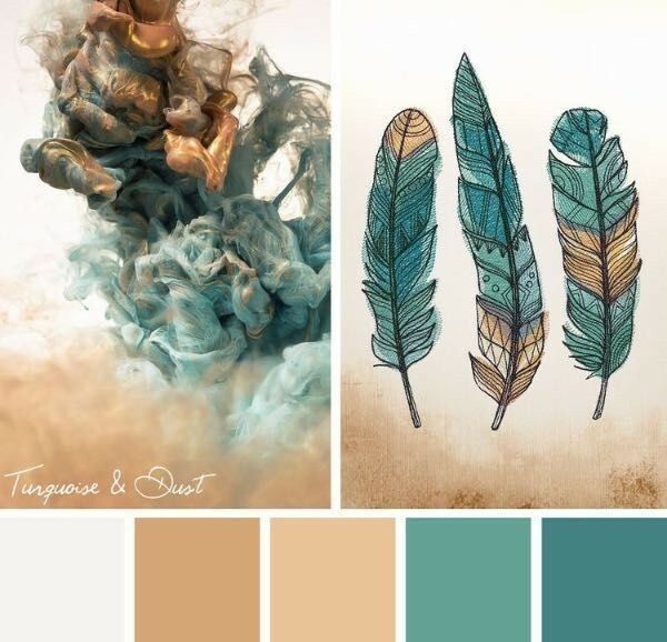 Turquoise & Sand Mix/Lot 11/0 Czech Glass Seed Beads, 5 Hanks