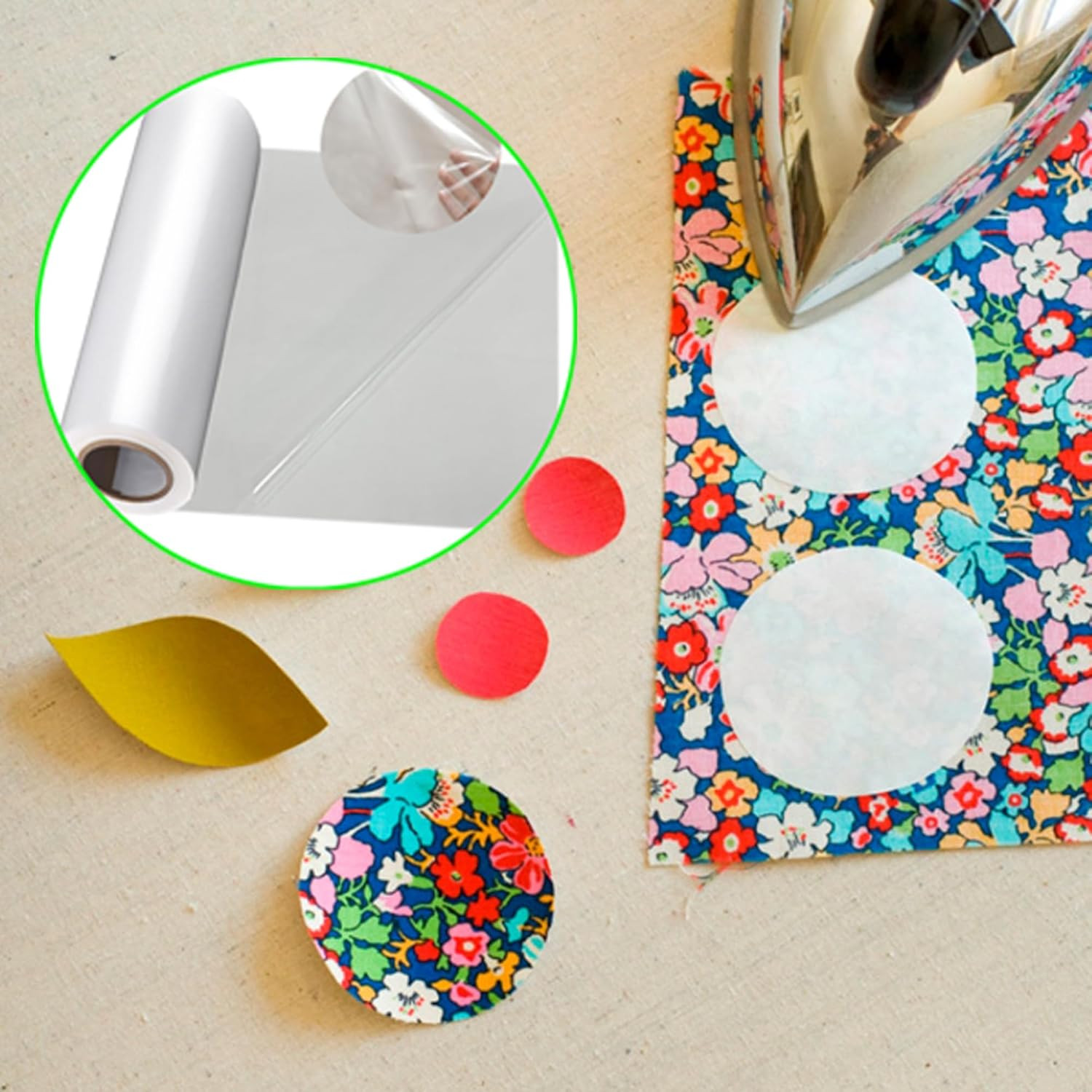 Double Sided Iron on Adhesive Film（12In X 11Yd），Heavy Weight Double-Sided Press-