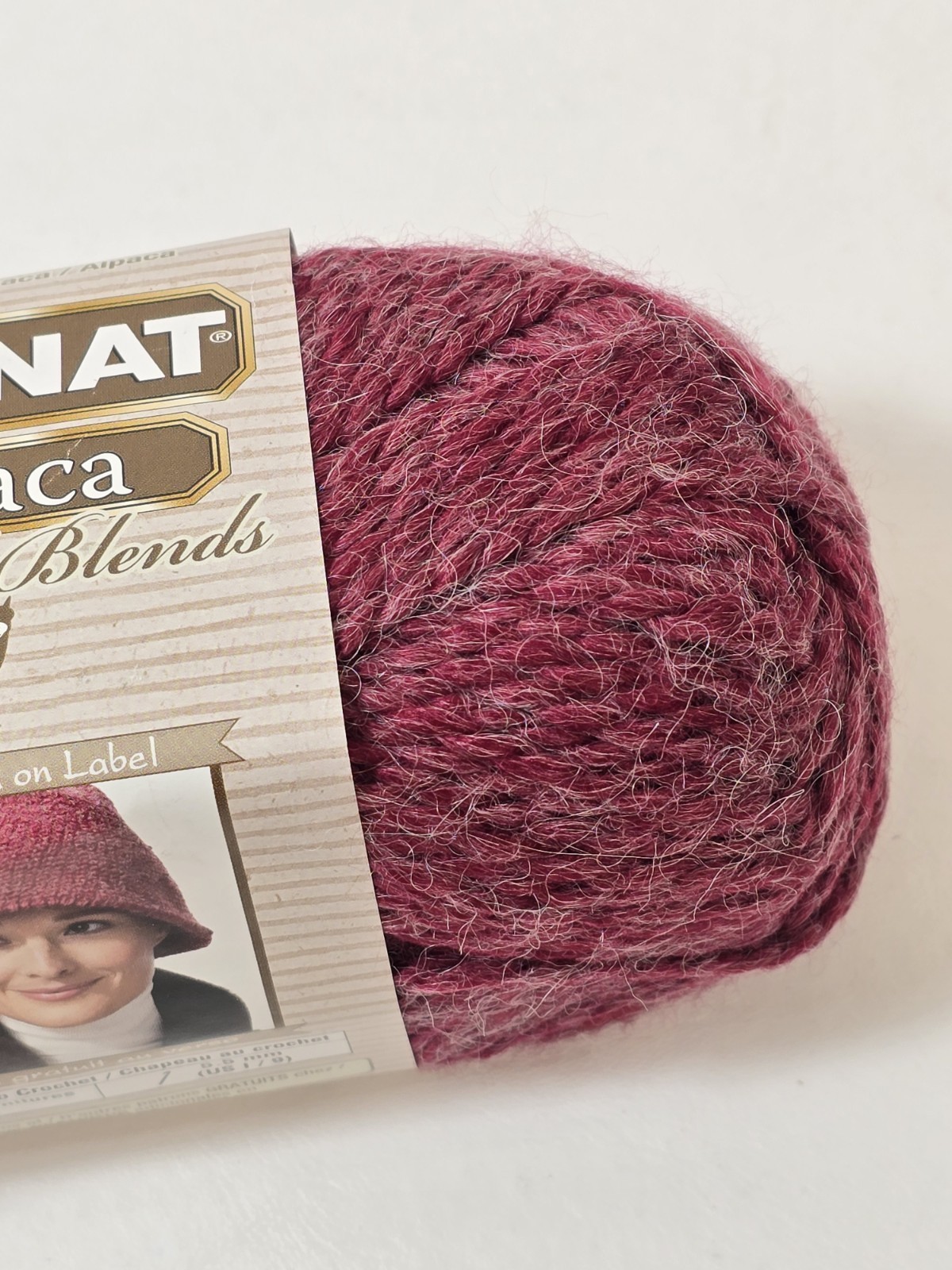 Persimmon 93430 Bernat Alpaca Natural Blend Yarn 3.5oz 100 g