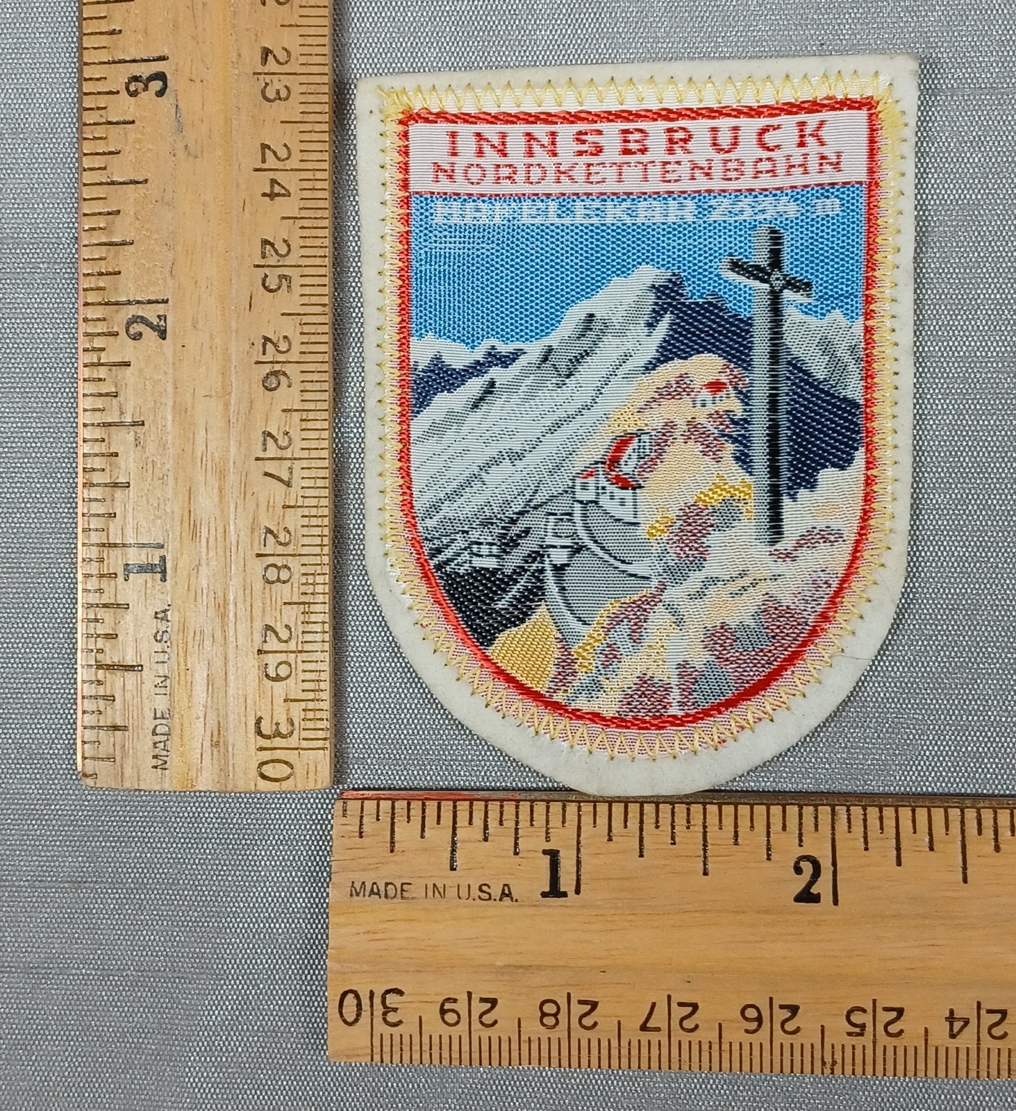 Vintage Innsbruck Austria Patch Ski Lift Cross Embroidered Alpine Alps
